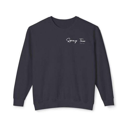 Spray Tan Artist Lightweight Crewneck Sweatshirt - Black