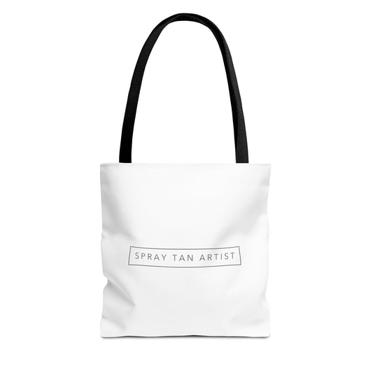 Spray Tan Artist Minimalistic Tote Bag - White