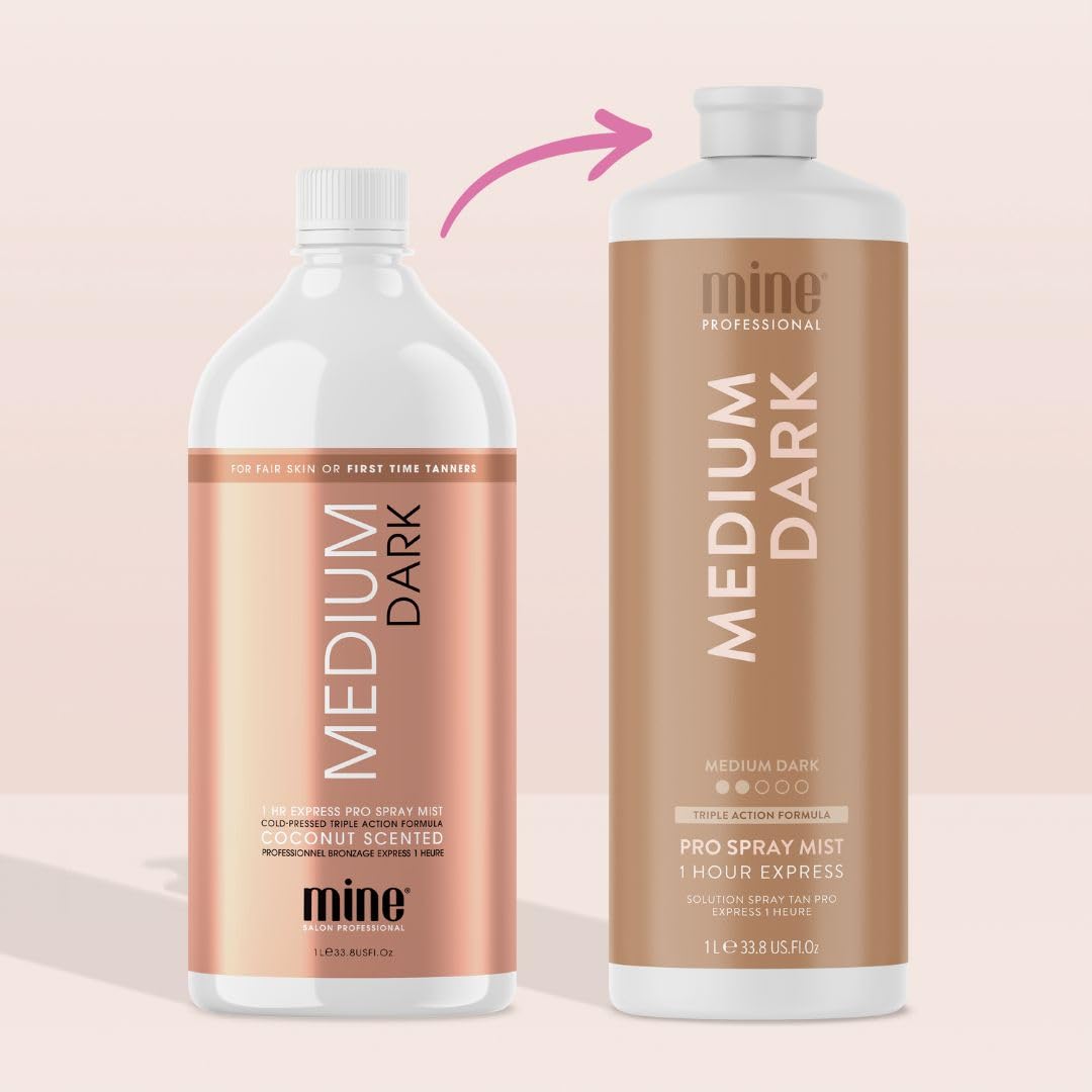 MineTan Spray Tan Solution | Medium Dark 33.8 Fl Oz