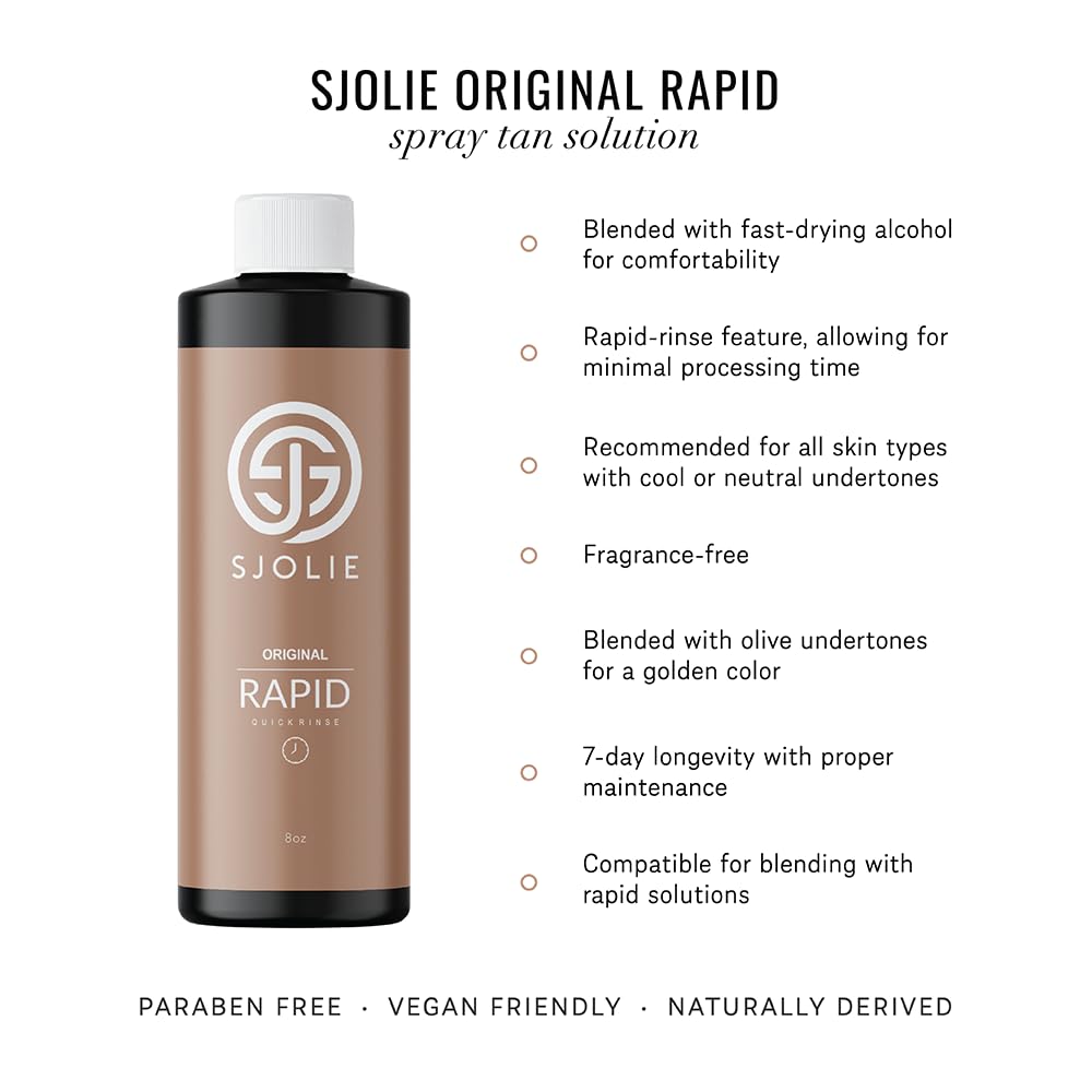 SJOLIE Rapid Spray Tan Solution - Ultra One Hour Express Tan (8oz)