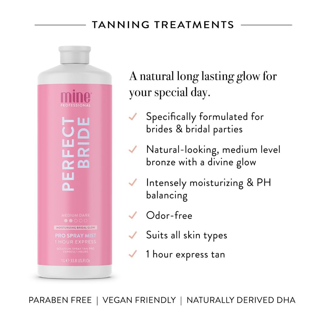 MineTan Spray Tan Solution | Perfect Bride 33.8 Fl Oz