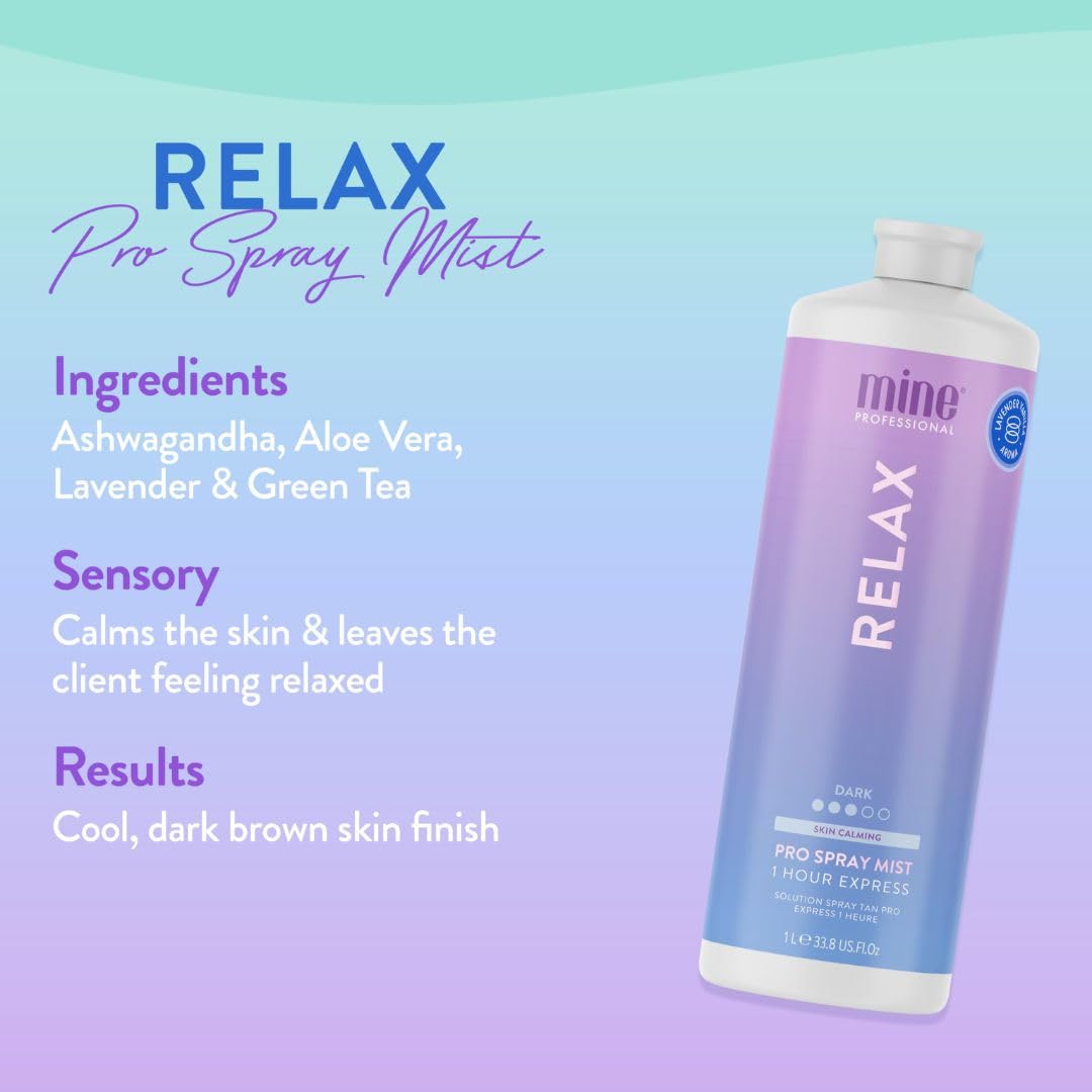 MineTan Aromatherapy Spray Tan Solution | Relax 33.8 Fl Oz