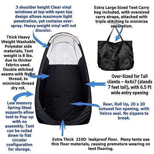 MaxiMist Lite Plus HVLP Spray Tan Machine with Black Tent