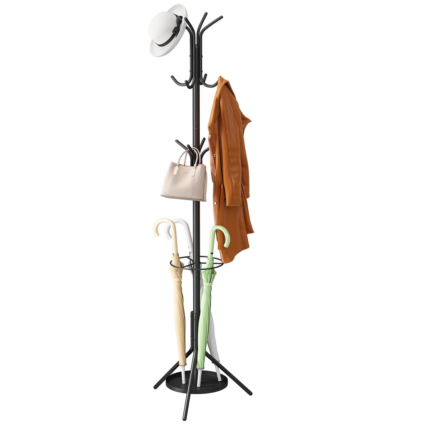Freestanding Coat Rack Stand - Black