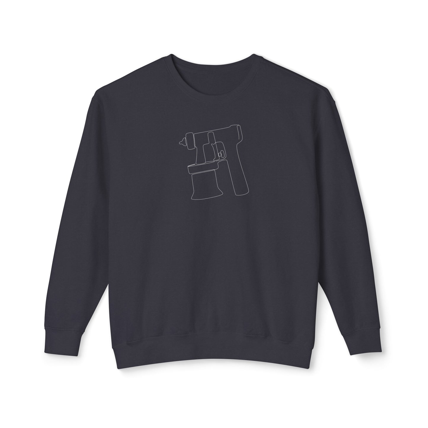 Spray Tan Gun Lightweight Crewneck Sweatshirt - Black