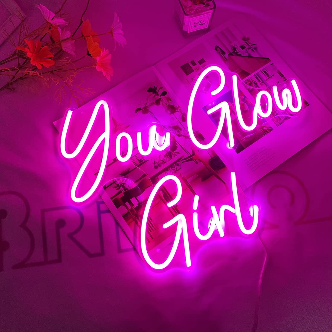 You Glow Girl Neon Wall Sign
