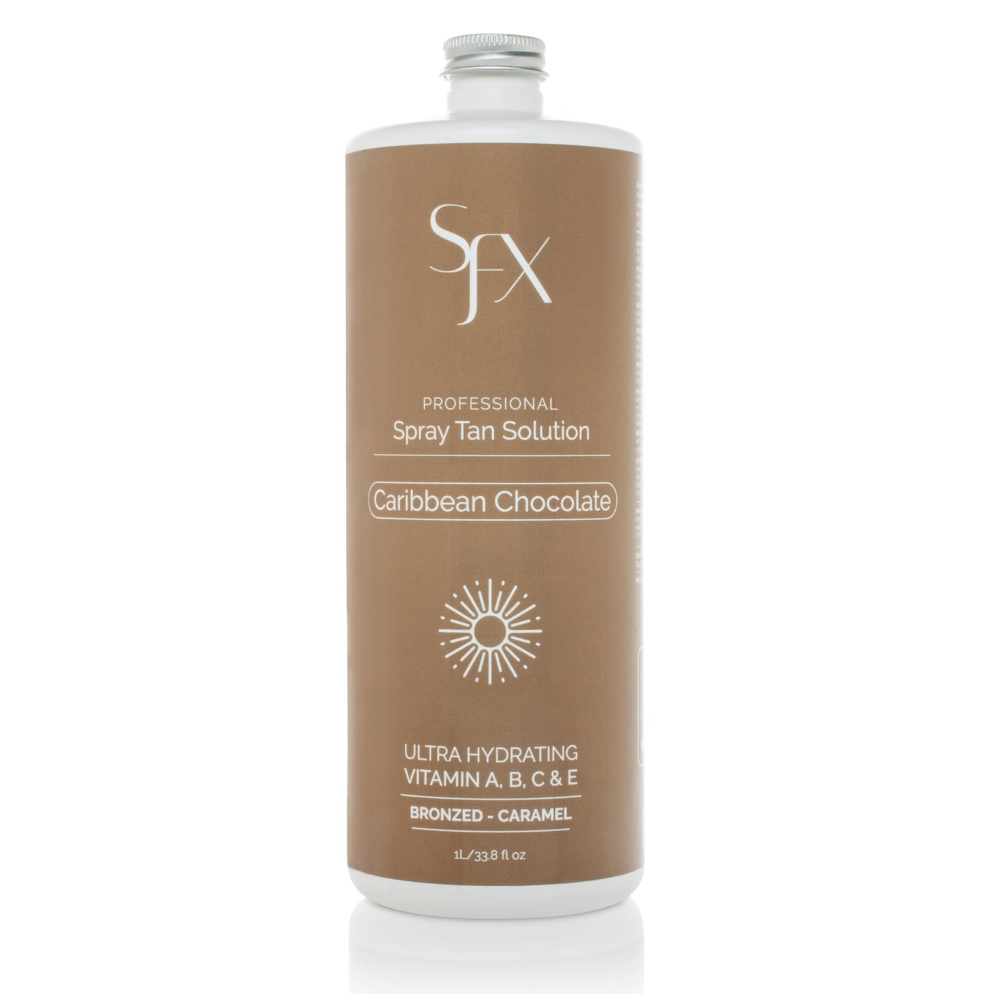 SunFX Caribbean Chocolate LIGHT SUMMER Spray Tan Solution - 4 Fl Oz / 100ml