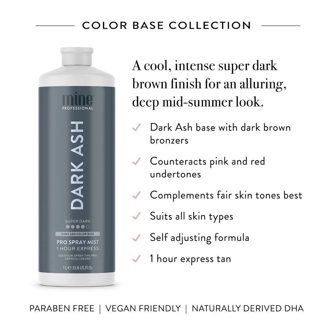MineTan Spray Tan Solution | Dark Ash 33.8 Fl Oz