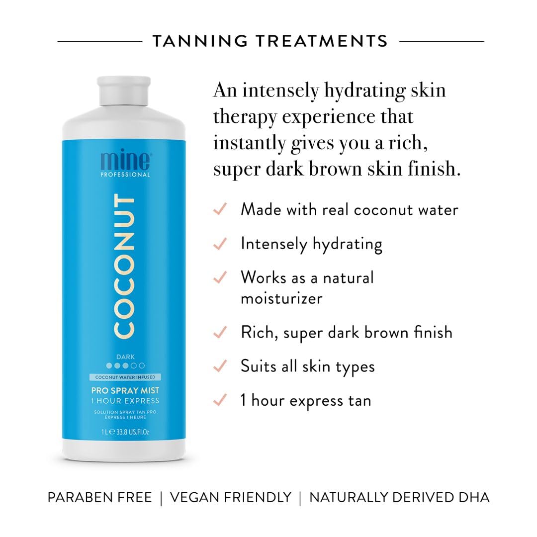MineTan Spray Tan Solution | Coconut Water 33.8 Fl Oz