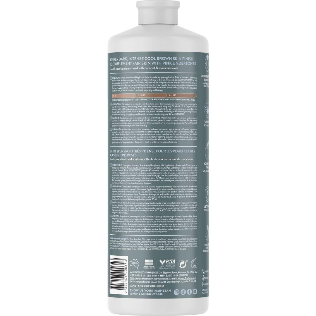 MineTan Spray Tan Solution | Dark Ash 33.8 Fl Oz