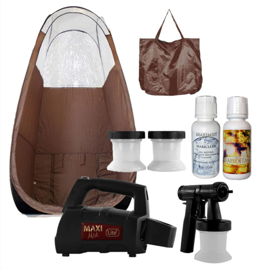MaxiMist Lite Plus HVLP Spray Tan Machine with Brown Tent