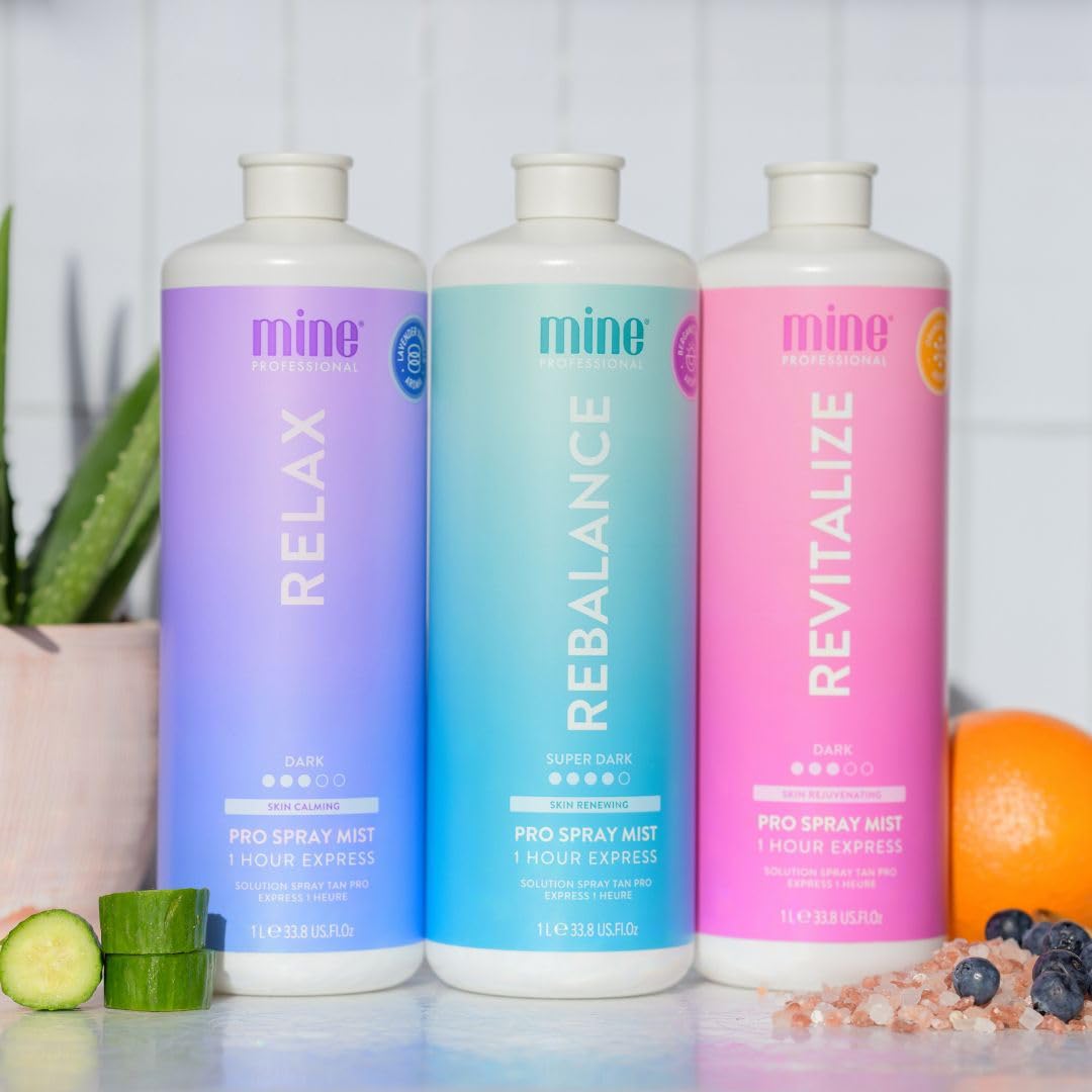 MineTan Aromatherapy Spray Tan Solution | Rebalance 33.8 Fl Oz