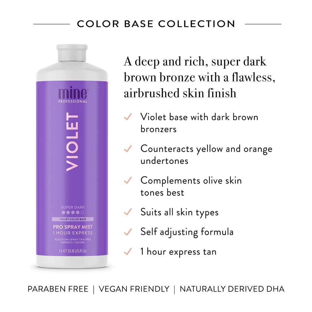 MineTan Spray Tan Solution | Violet 33.8 Fl Oz