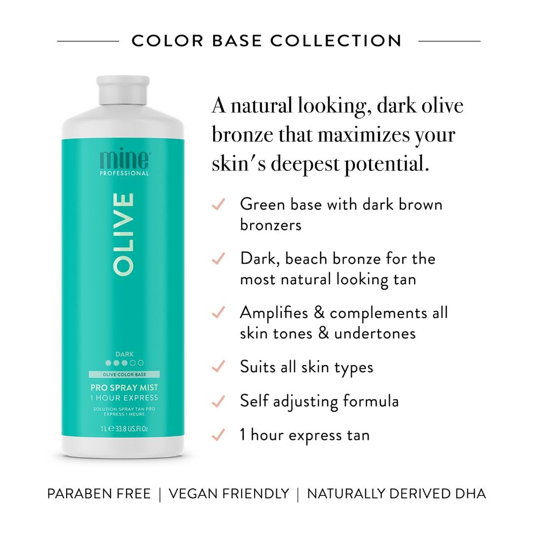 MineTan Spray Tan Solution | Olive 33.8 Fl Oz
