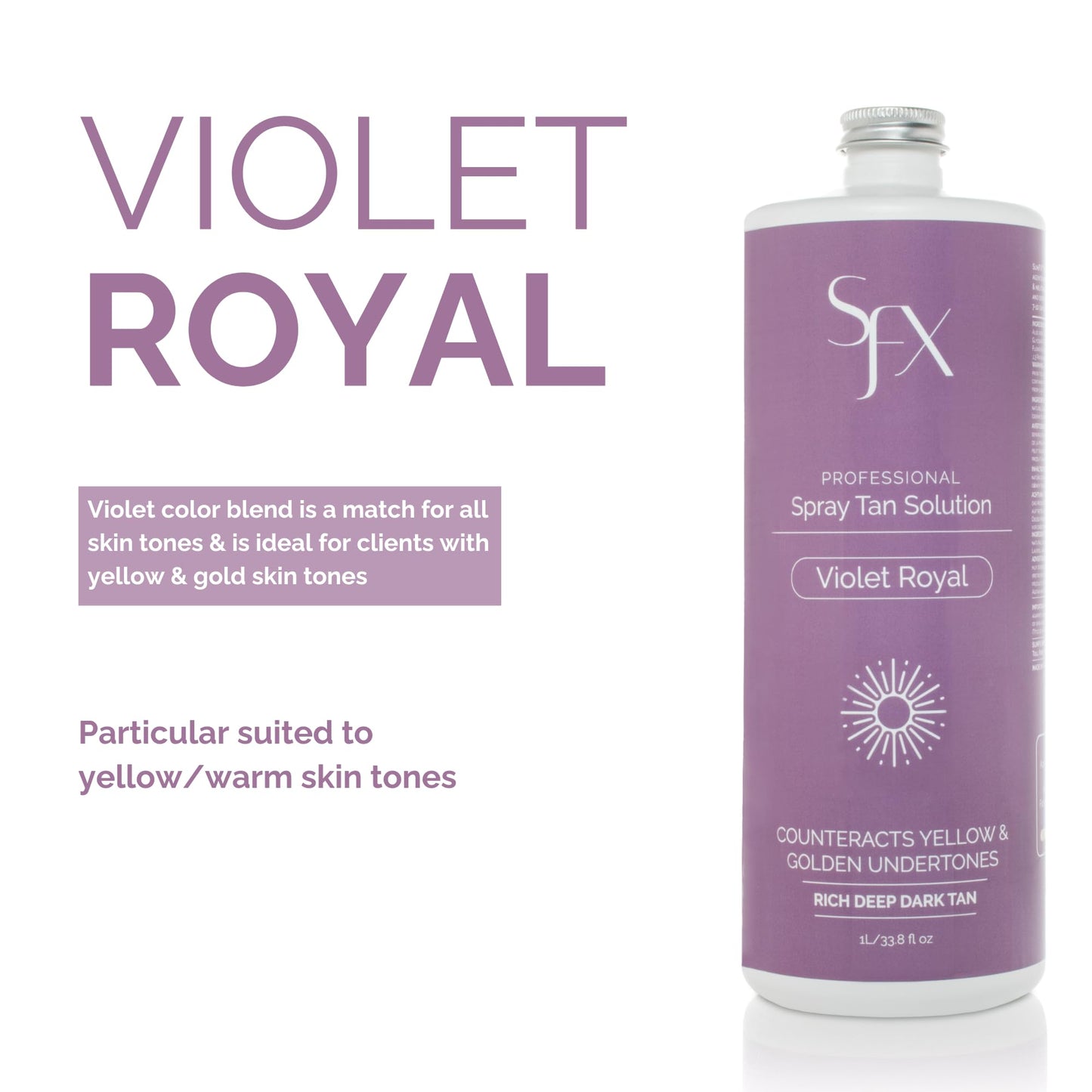 SunFX Violet Royal Spray Tan Solution - 1L / 33.8 Fl Oz