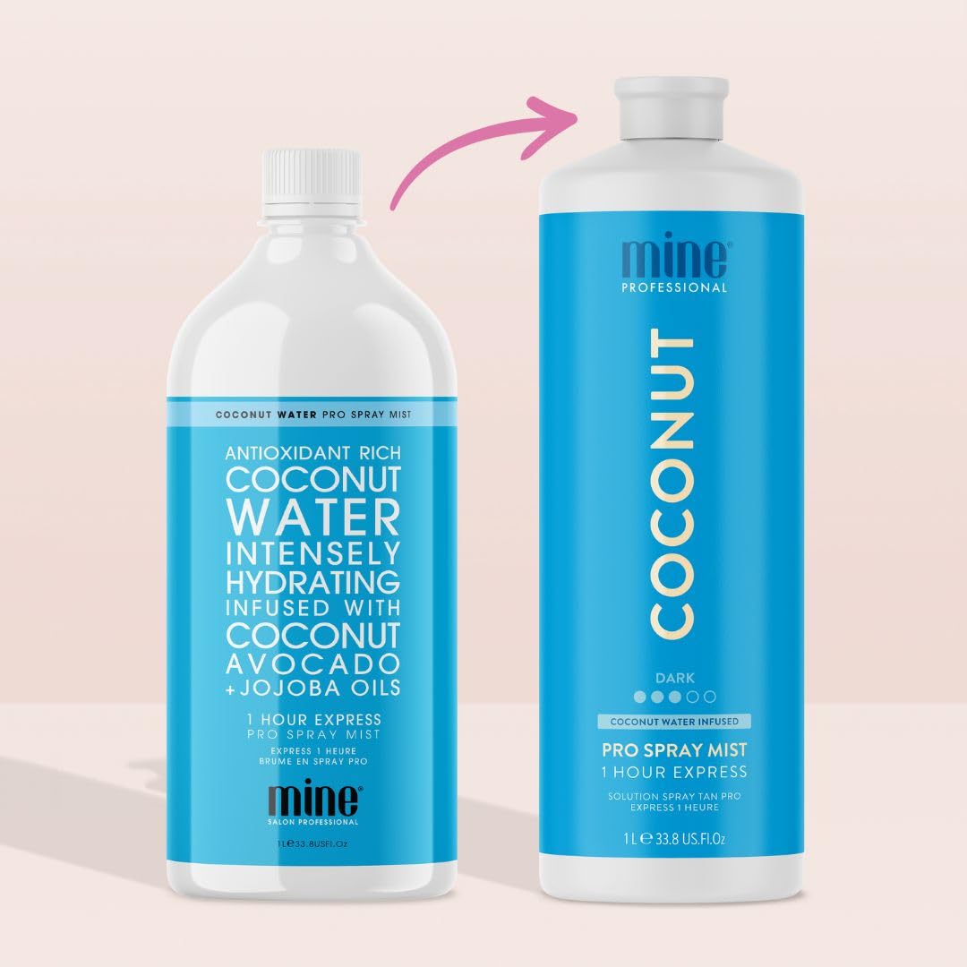 MineTan Spray Tan Solution | Coconut Water 33.8 Fl Oz
