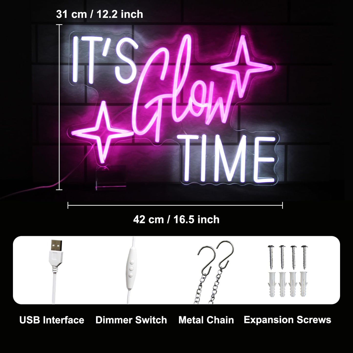 It's Glow Time Neon Wall Sign