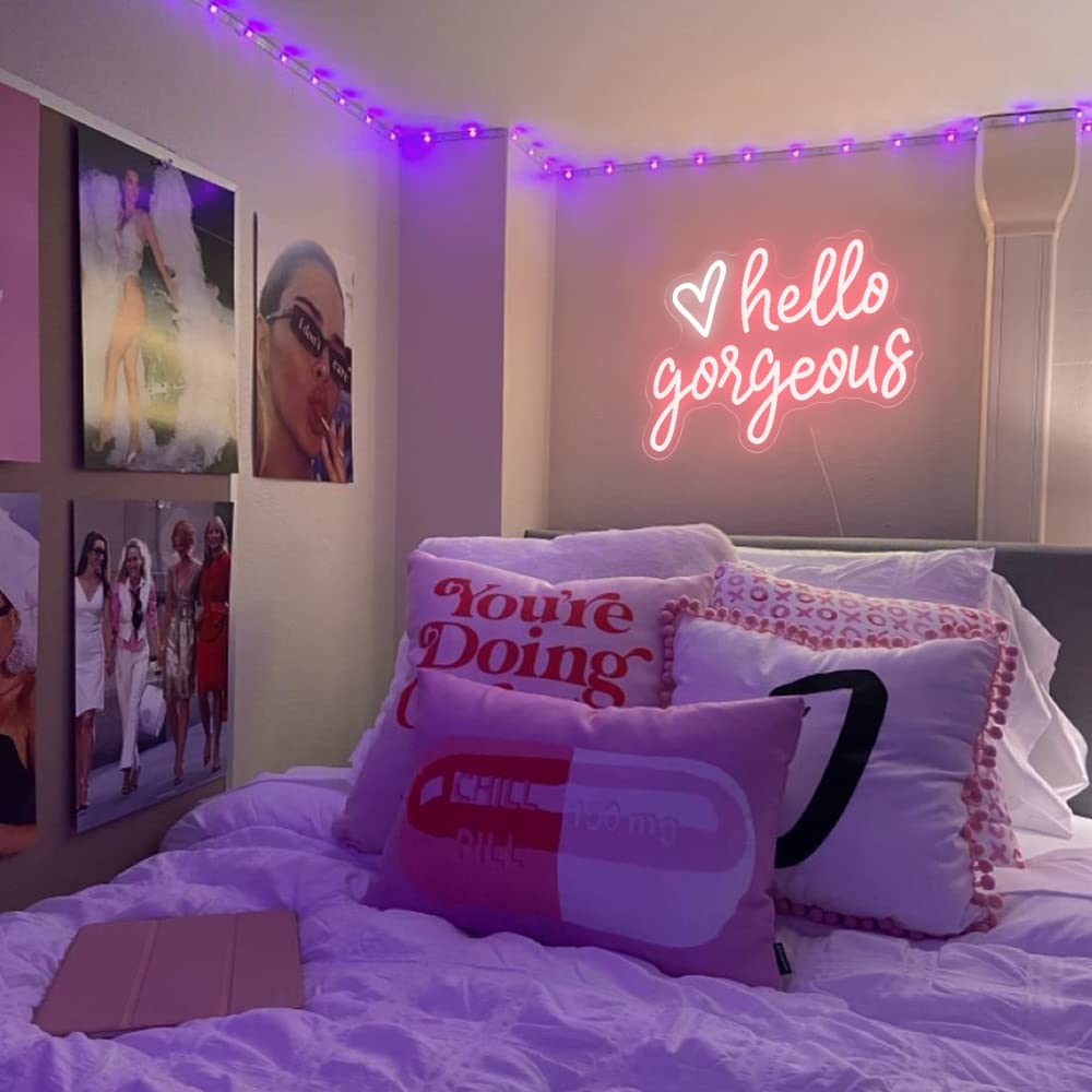 Hello Gorgeous Neon Wall Sign