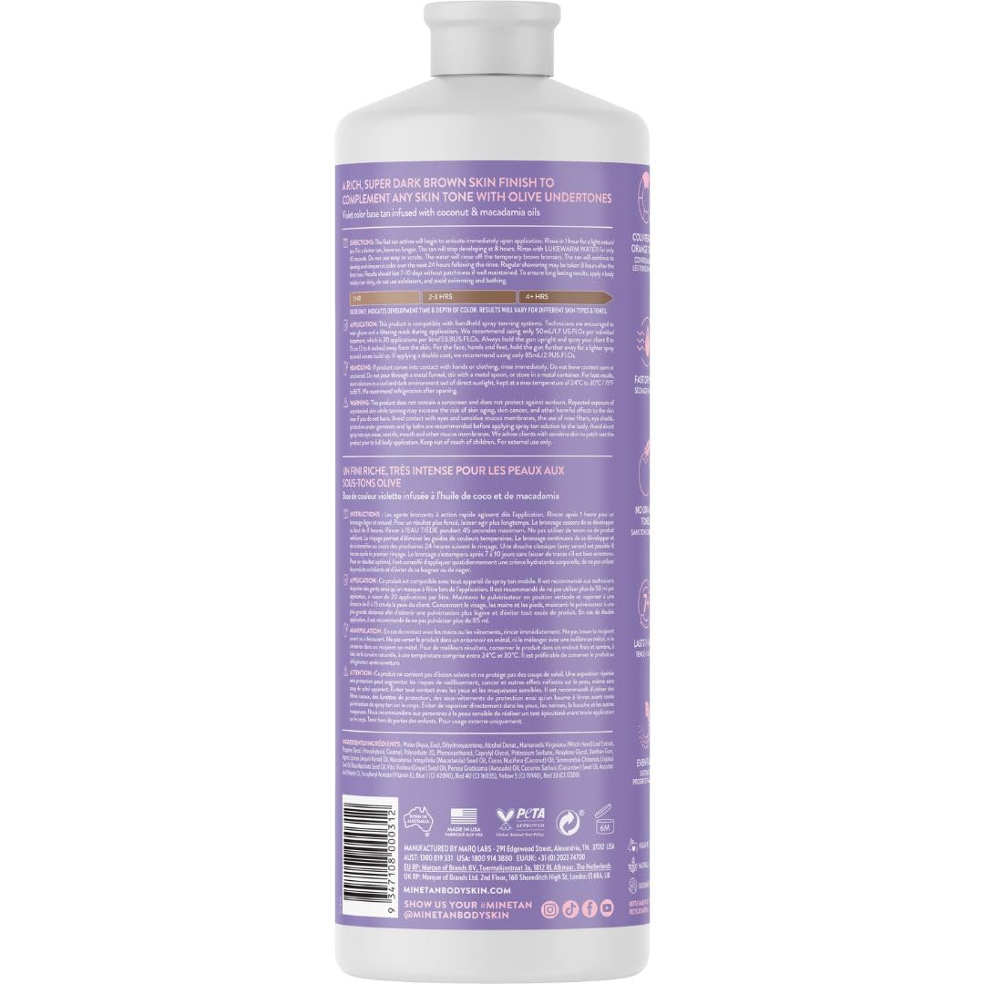 MineTan Spray Tan Solution | Violet 33.8 Fl Oz