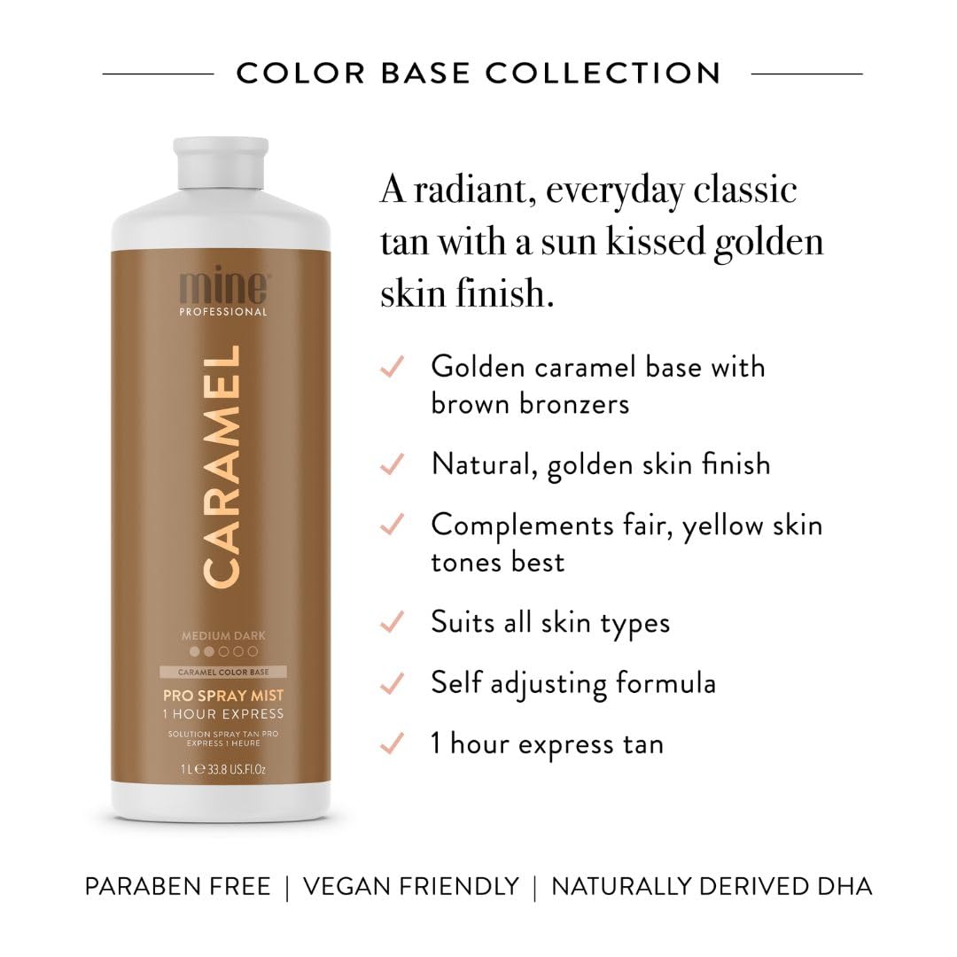 MineTan Spray Tan Solution | Caramel 33.8 Fl Oz