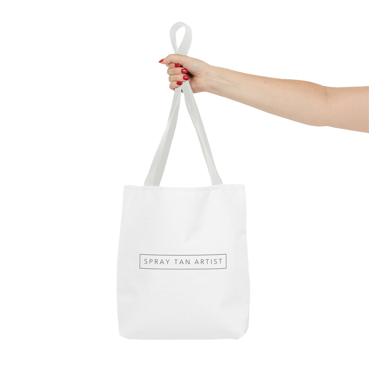 Spray Tan Artist Minimalistic Tote Bag - White
