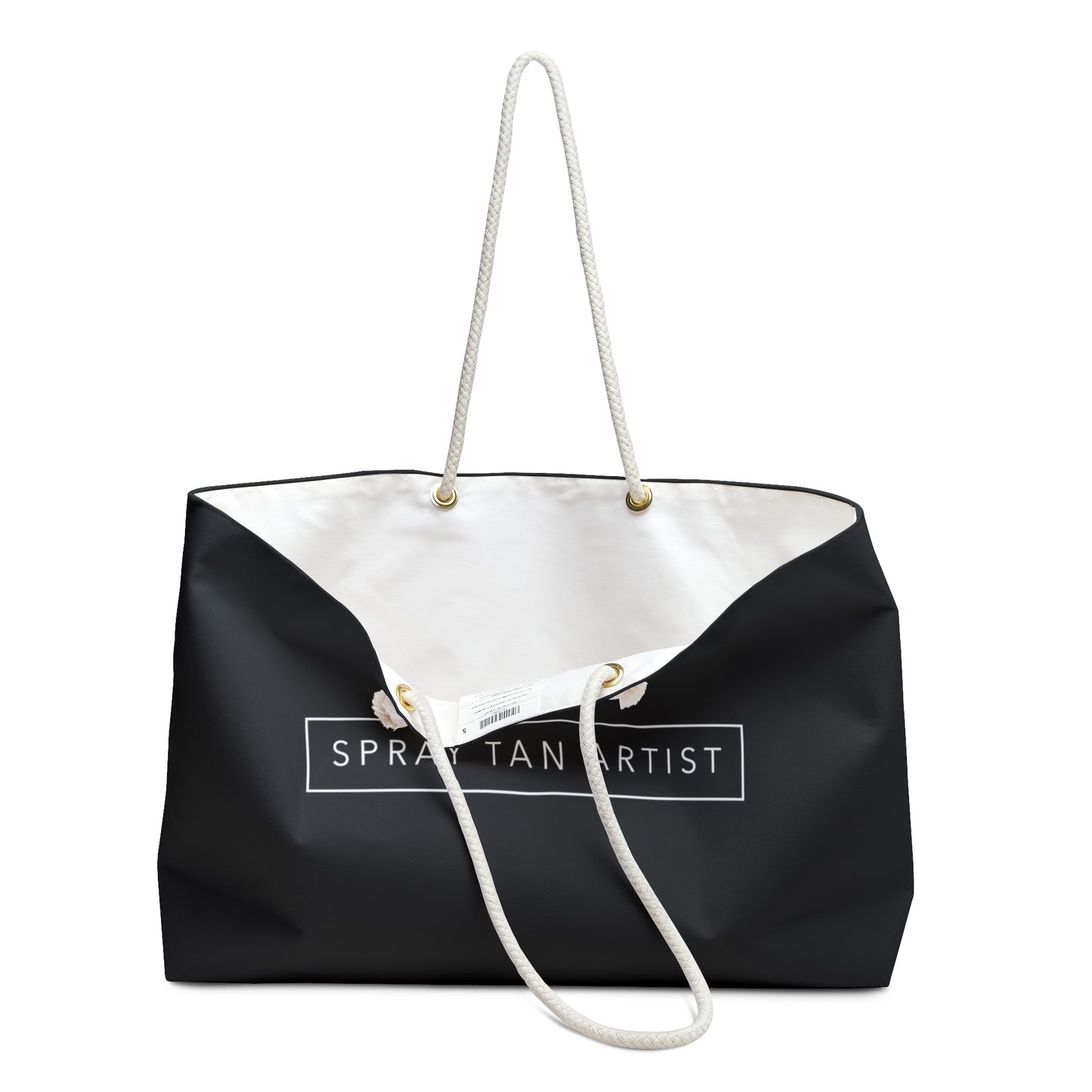 Large Spray Tan Artist Minimalistic Bag - Black