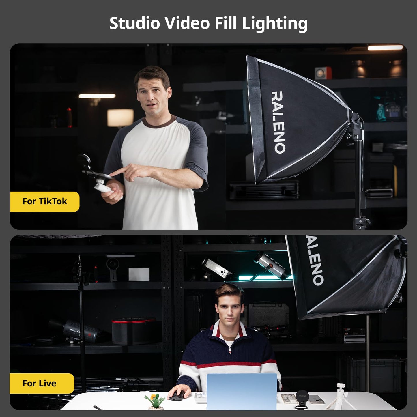 Spray Tan Studio Lighting - RALENO Softbox Lighting Kit