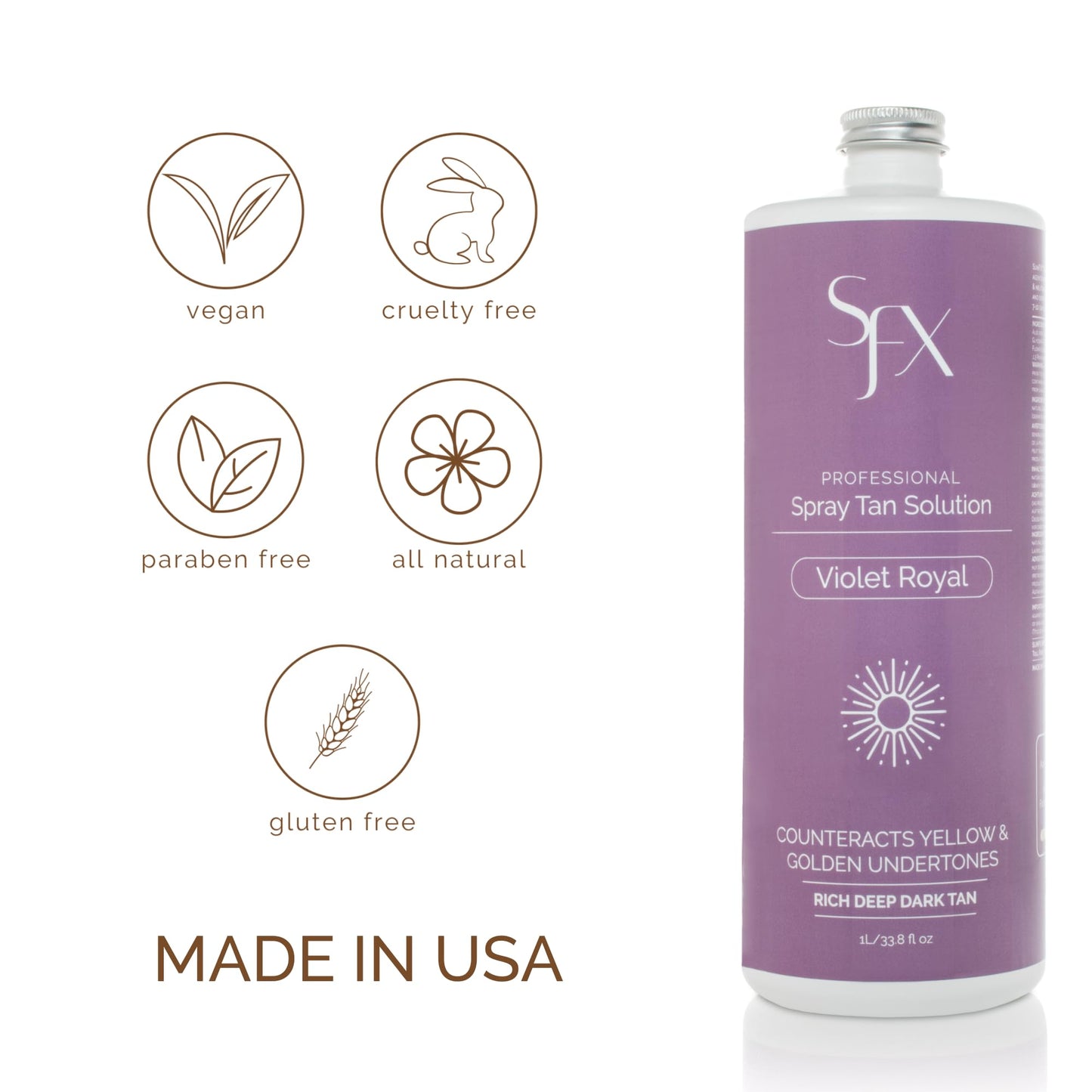 SunFX Violet Royal Spray Tan Solution - 1L / 33.8 Fl Oz