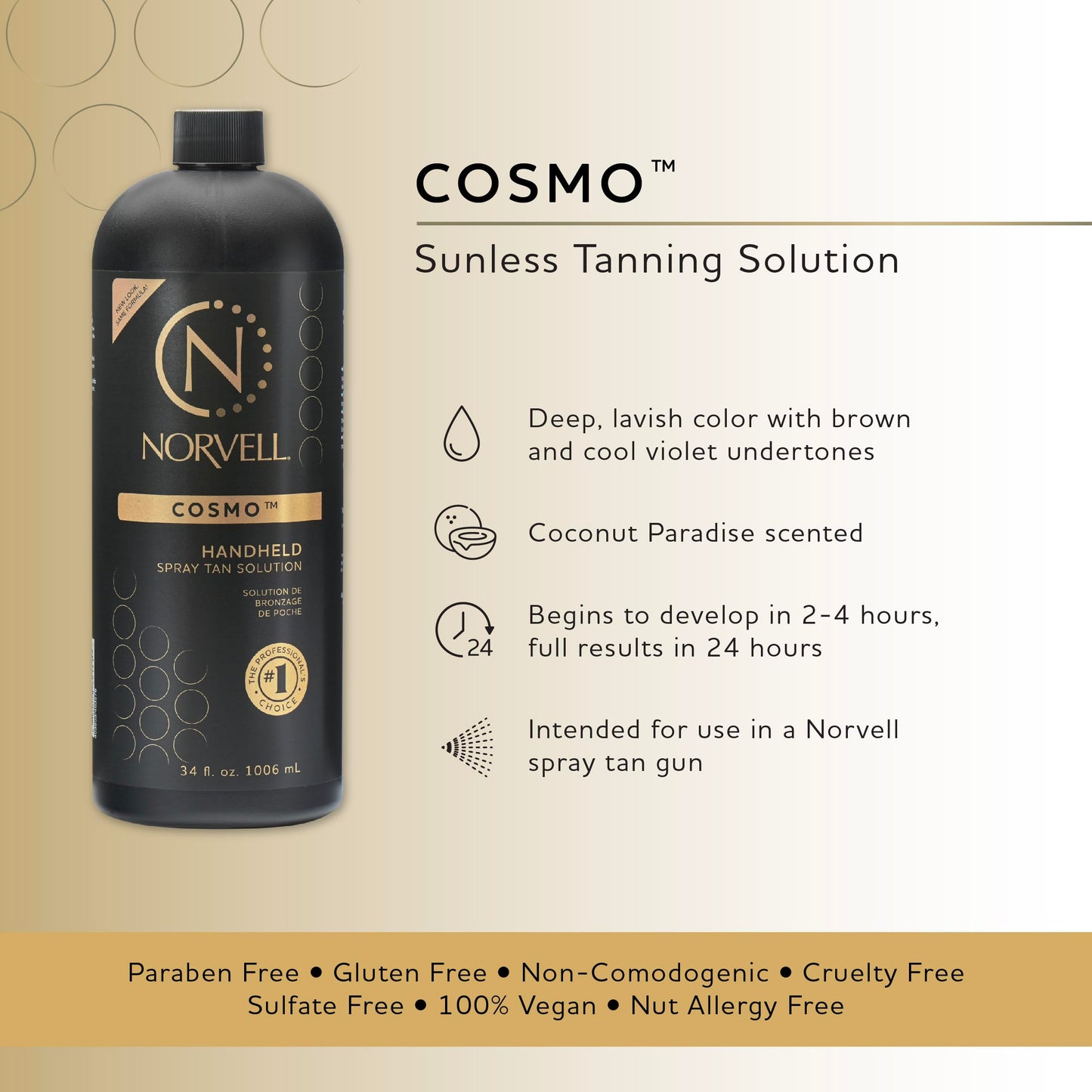 Norvell Cosmo Spray Tan Solution 34 fl oz