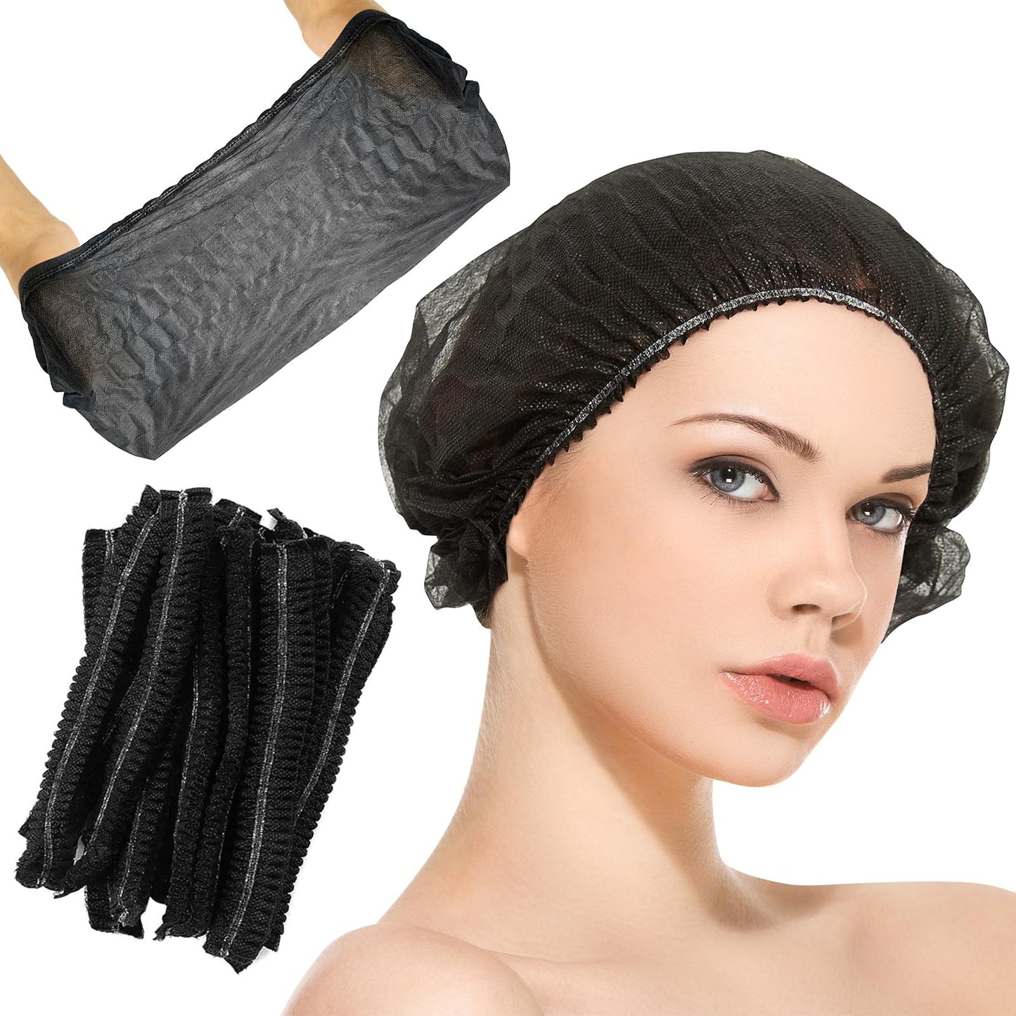 Disposable Black Hair Nets 100 Pcs