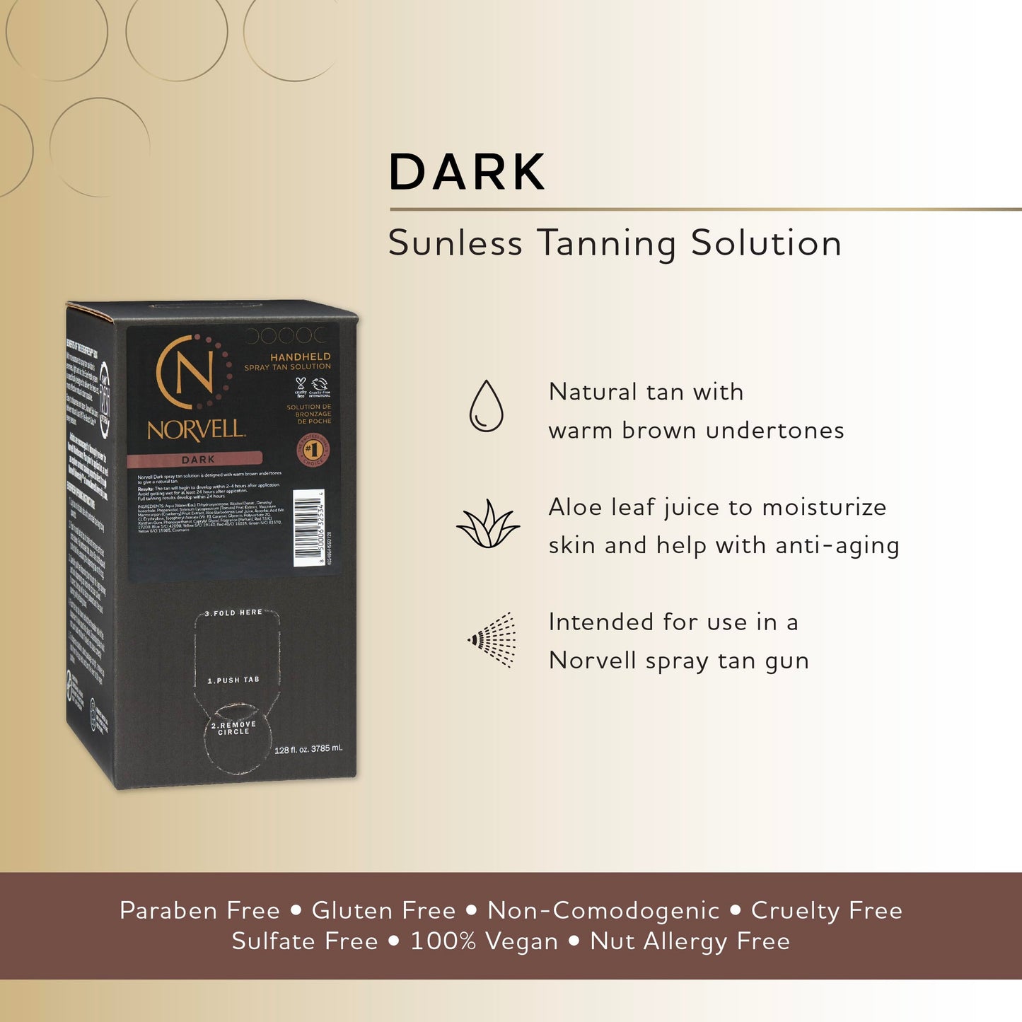 Norvell Dark Spay Tan Solution - 128 fl.oz.