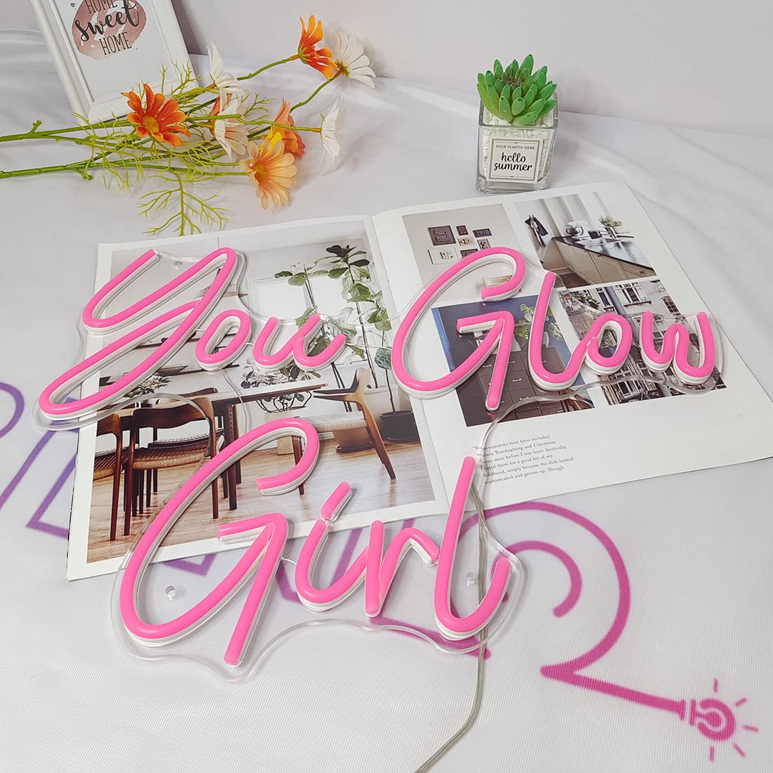 You Glow Girl Neon Wall Sign