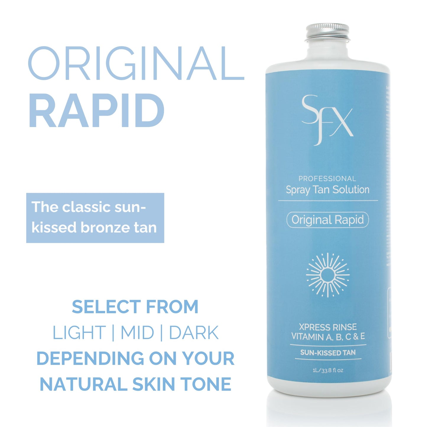 SunFX Original Rapid LIGHT SUMMER Spray Tan Solution - 4 Fl Oz / 100ml
