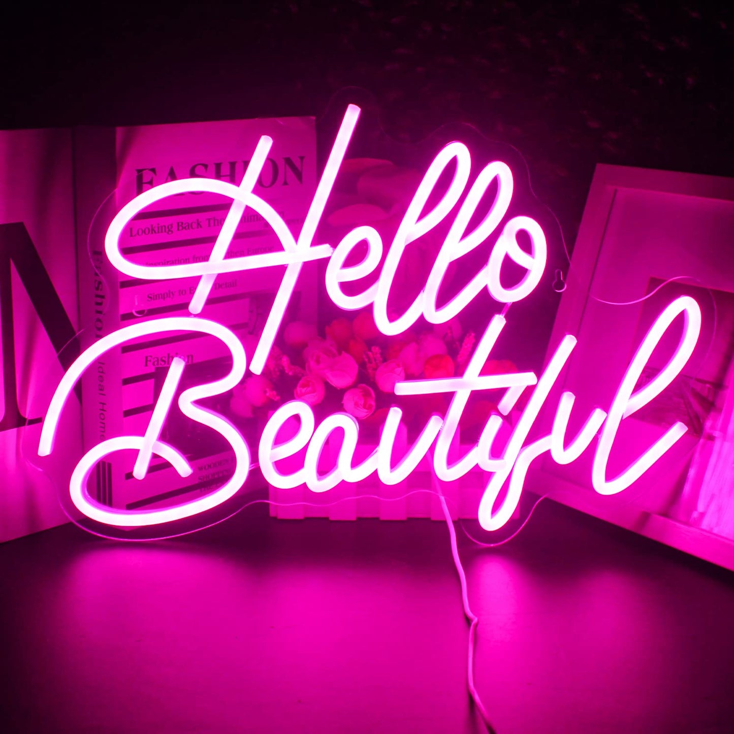 Hello Beautiful Neon Wall Sign