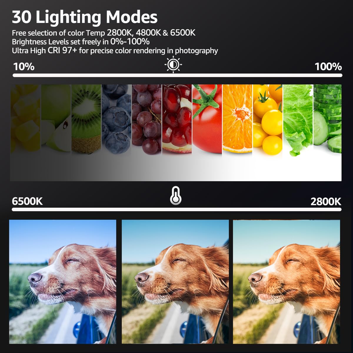 2-Pack LED Video Light Kit, NiceVeedi Studio Light, 2800-6500K Dimmable Photography Lighting Kit with Tripod Stand&Phone Holder, 73" Stream Light for Video Recording, Game Streaming, YouTube…