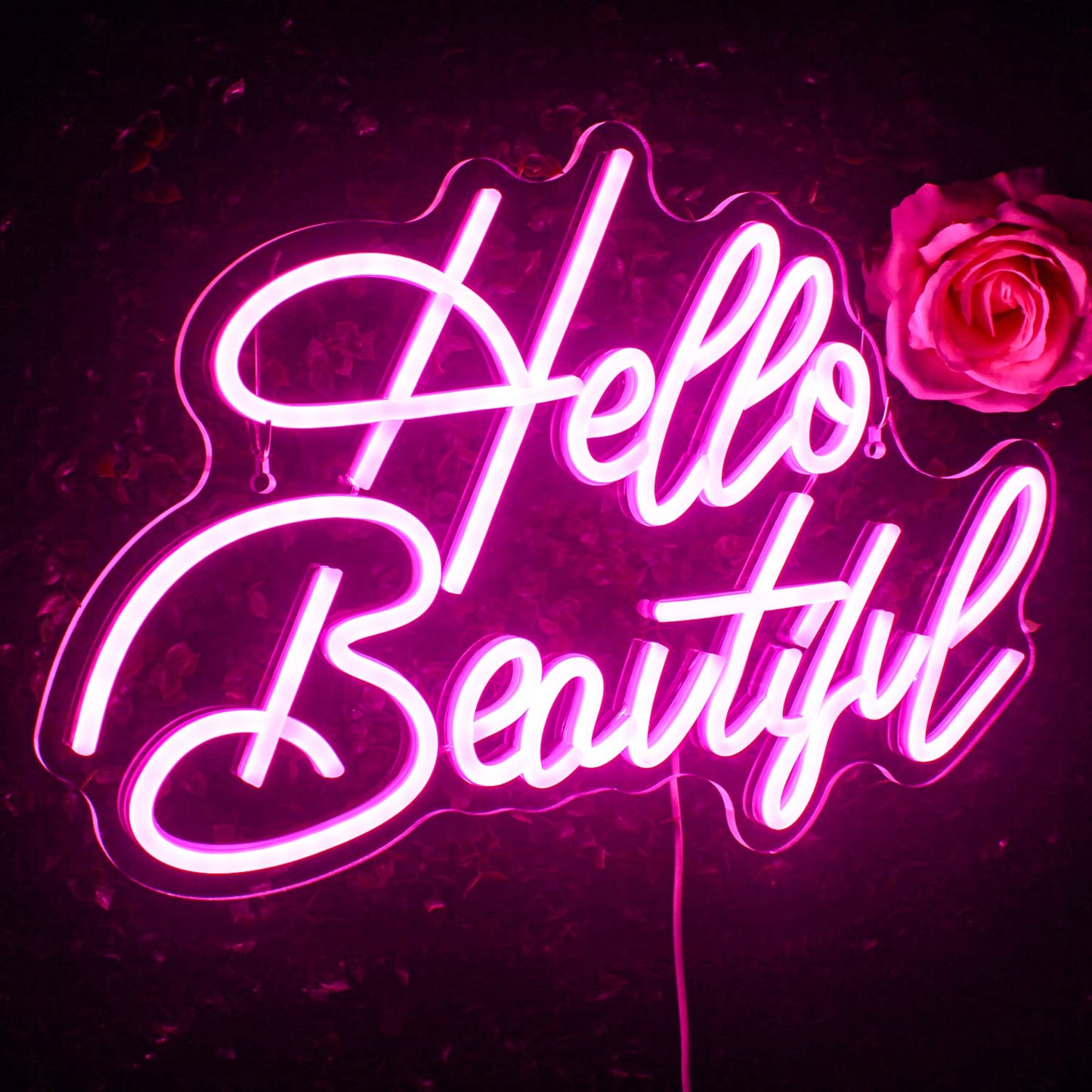 Hello Beautiful Neon Wall Sign