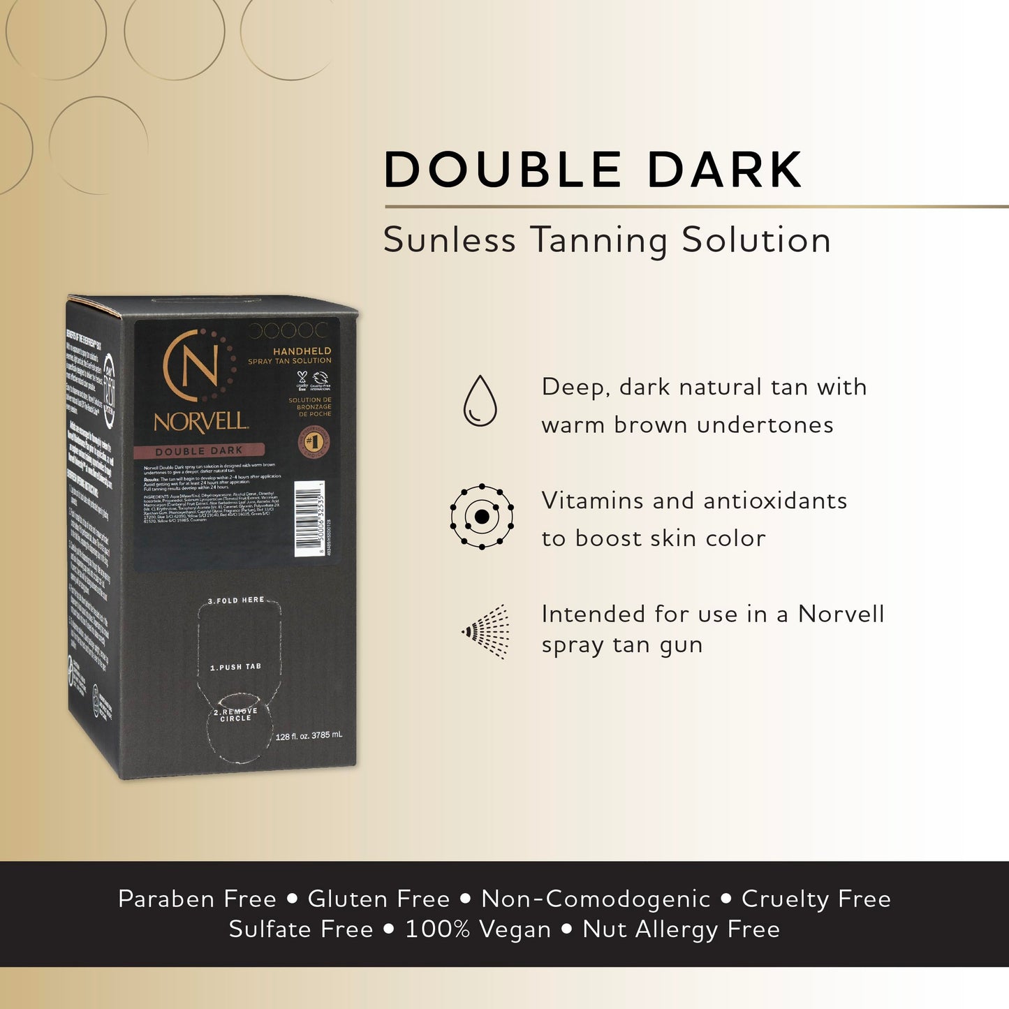 Norvell Double Dark Spray Tan Solution - 128 fl oz