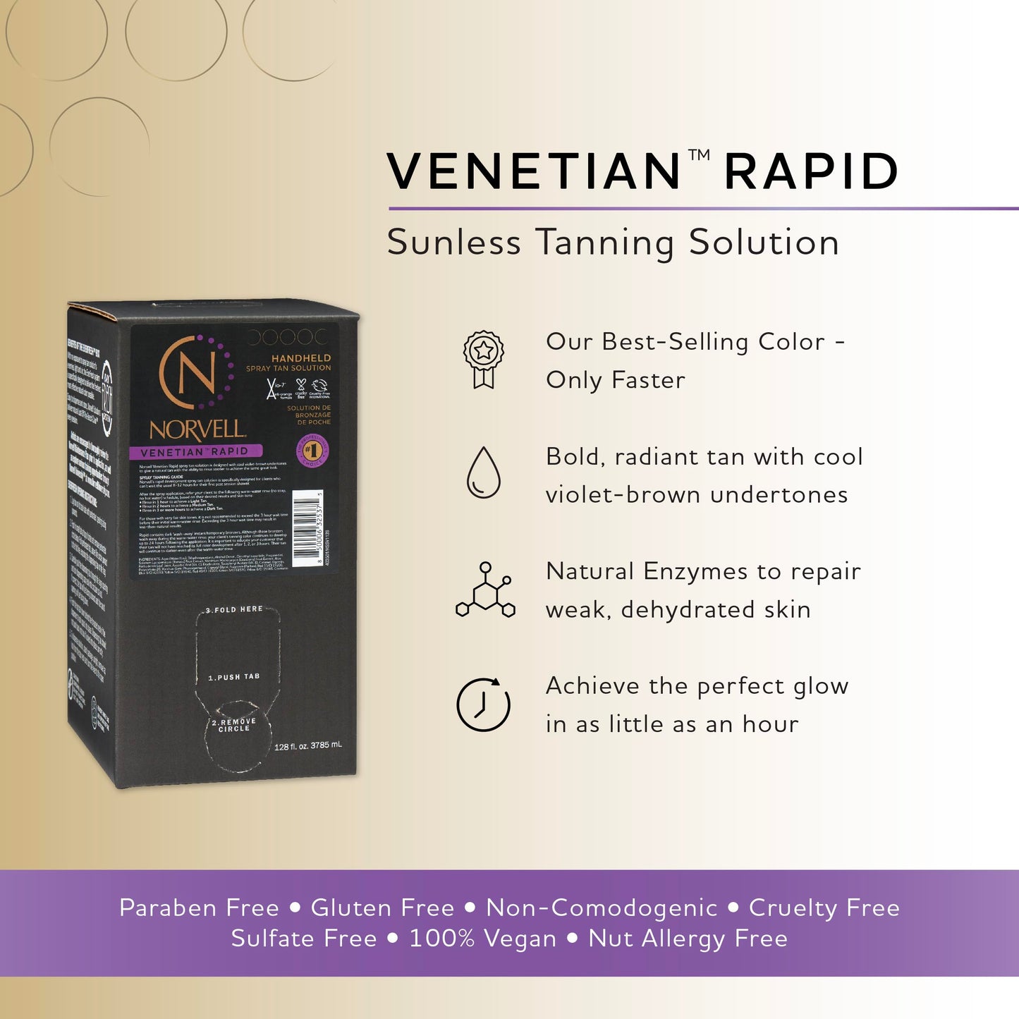 Norvell Venetian One (Rapid) Spray Tan Solution - 1 Gallon/128 fl oz