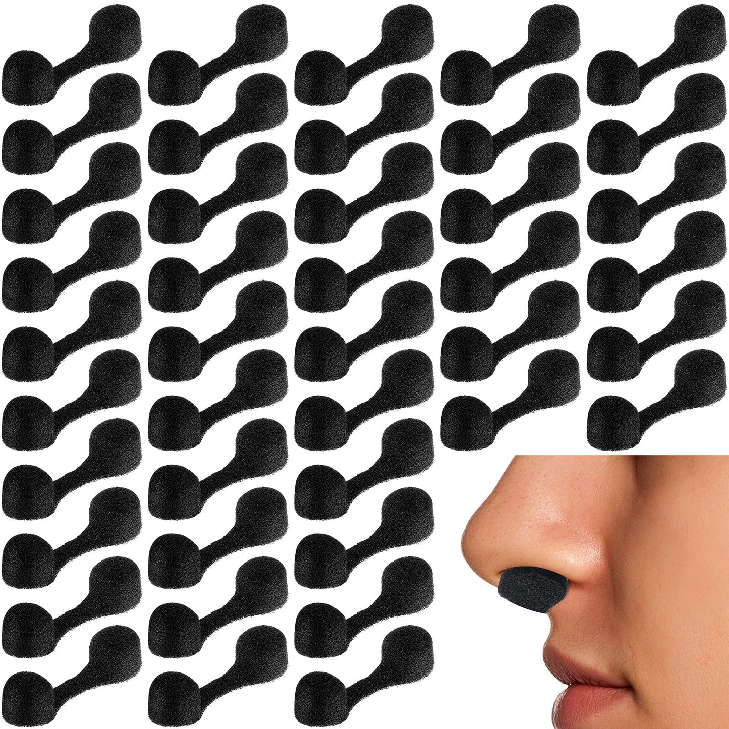 100 Disposable Nose Filters - Black