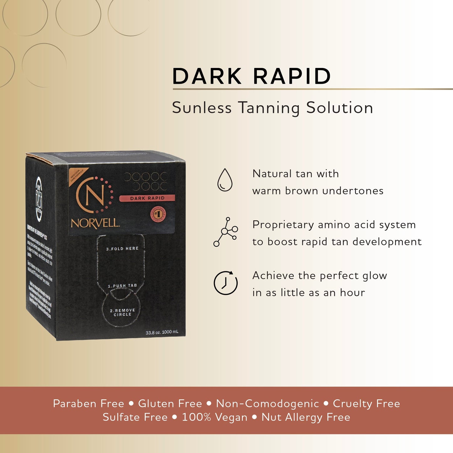 Norvell Dark ONE Hour Rapid - 1L / 34 fl oz