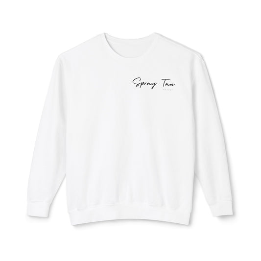 Spray Tan Artist Lightweight Crewneck Sweatshirt - White
