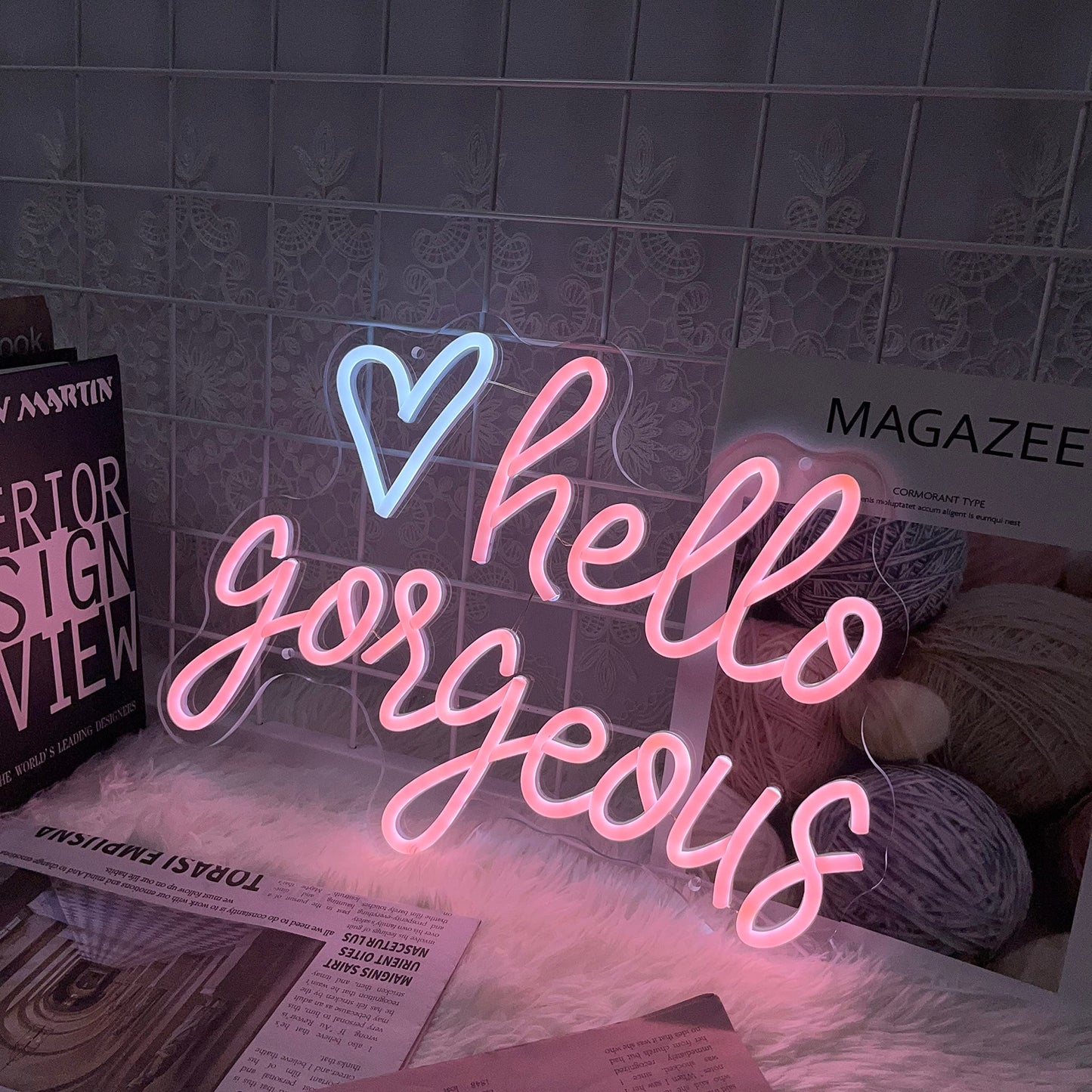 Hello Gorgeous Neon Wall Sign