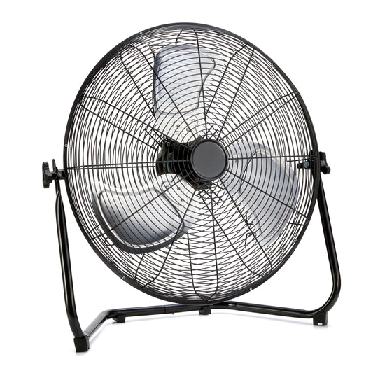 20" High-Velocity Heavy-Duty Industrial Floor Fan - Black