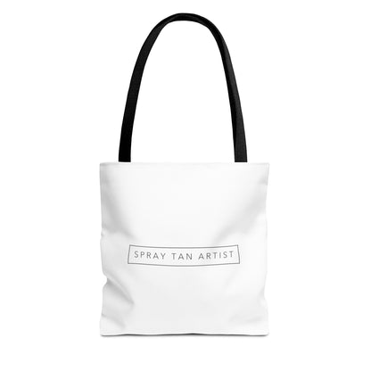 Spray Tan Artist Minimalistic Tote Bag - White