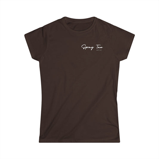 Spray Tan Artist Badge Style Tee - Brown