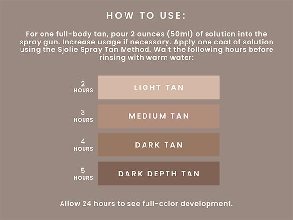 SJOLIE Rapid Spray Tan Solution - Ultra One Hour Express Tan (8oz)