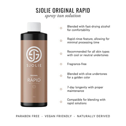 SJOLIE Rapid Spray Tan Solution - Ultra One Hour Express Tan (8oz)