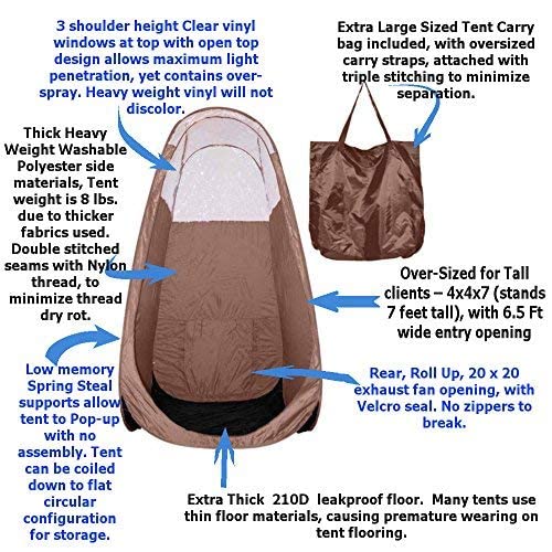 MaxiMist Lite Plus HVLP Spray Tan Machine with Brown Tent