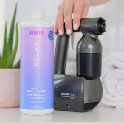 MineTan Aromatherapy Spray Tan Solution | Relax 33.8 Fl Oz