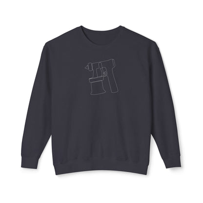 Spray Tan Gun Lightweight Crewneck Sweatshirt - Black